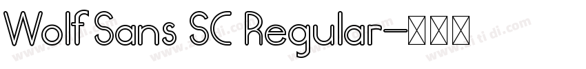 Wolf Sans SC Regular字体转换